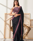 Black Secret Garden Saree