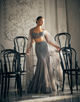 Grey Fishcut Lehenga