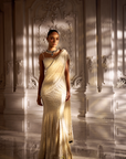 Ivory Drape Saree