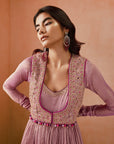 Lilac Koti Anarkali Set