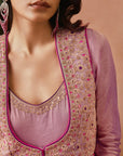 Lilac Koti Anarkali Set