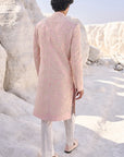 Pink Silk Sherwani Back