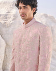 Pink Silk Sherwani Details