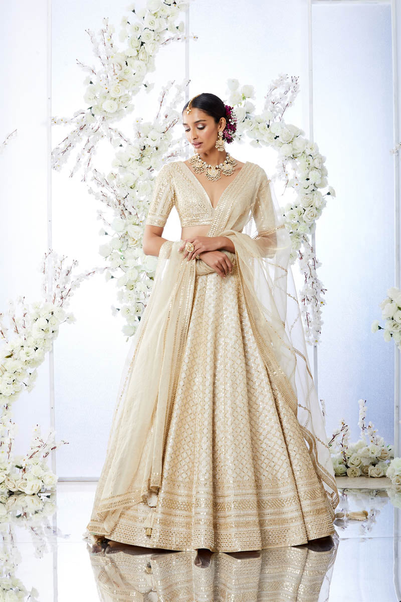 Bridal lehenga shop gota patti